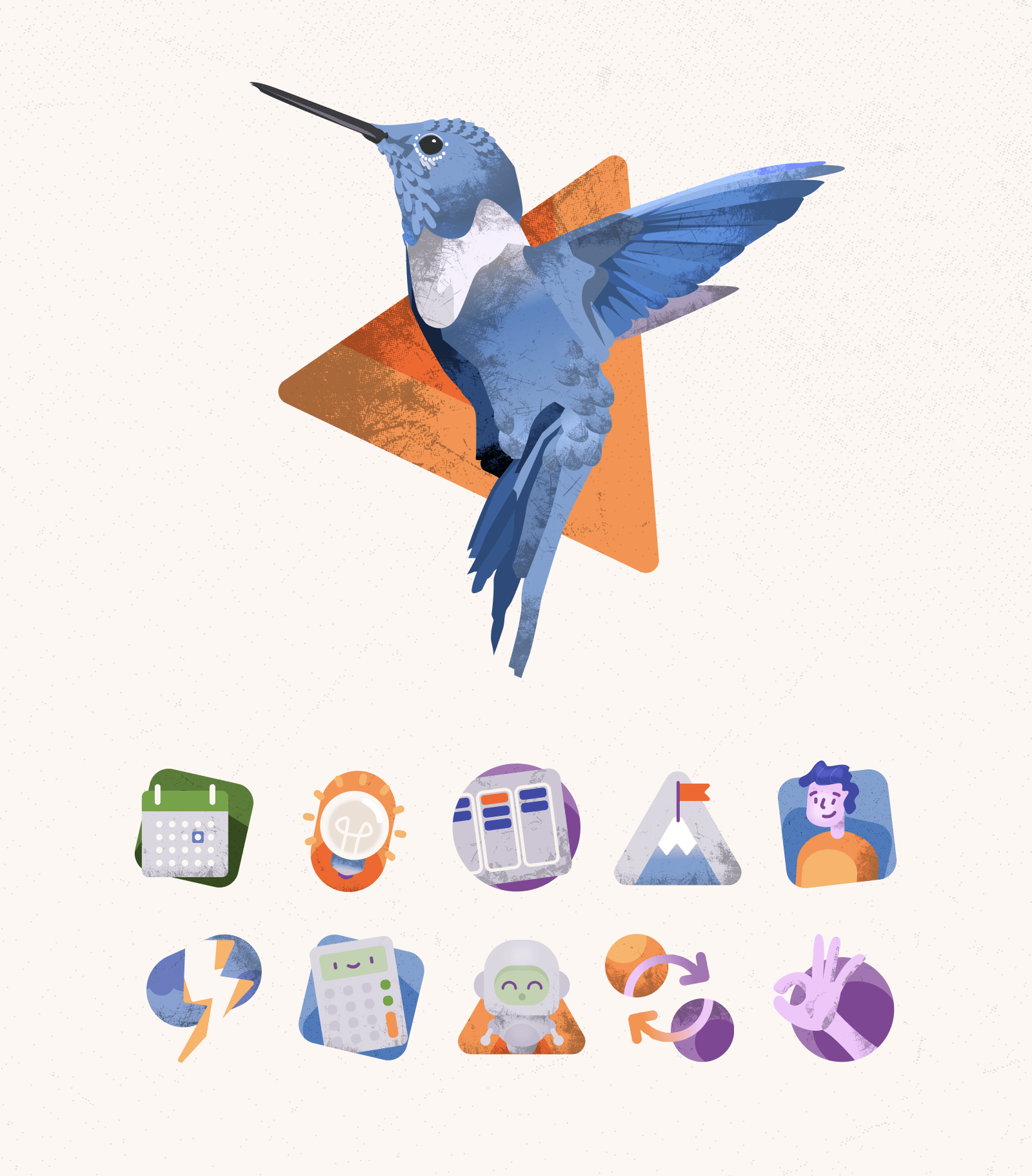 Personal Brand Hummingbird Illustration