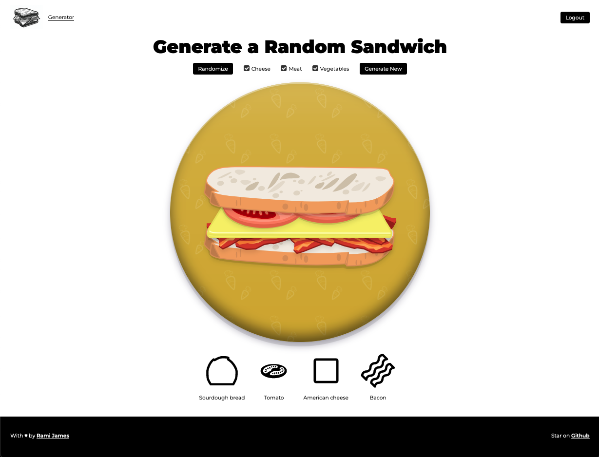 Random Sandwich Home